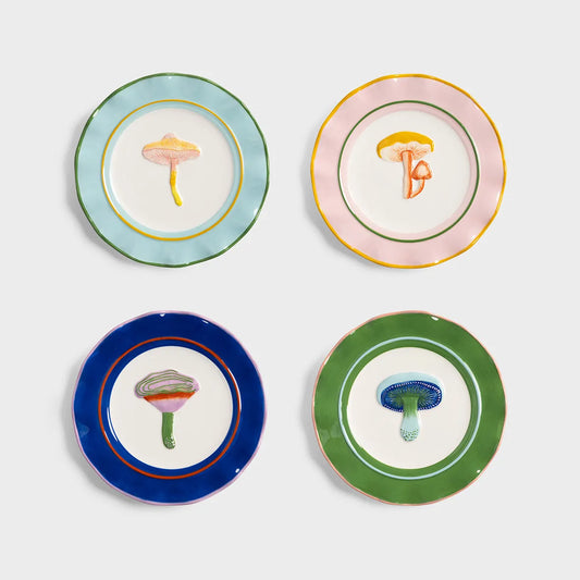 Magic Mushroom Plate Set (Set of 4)
