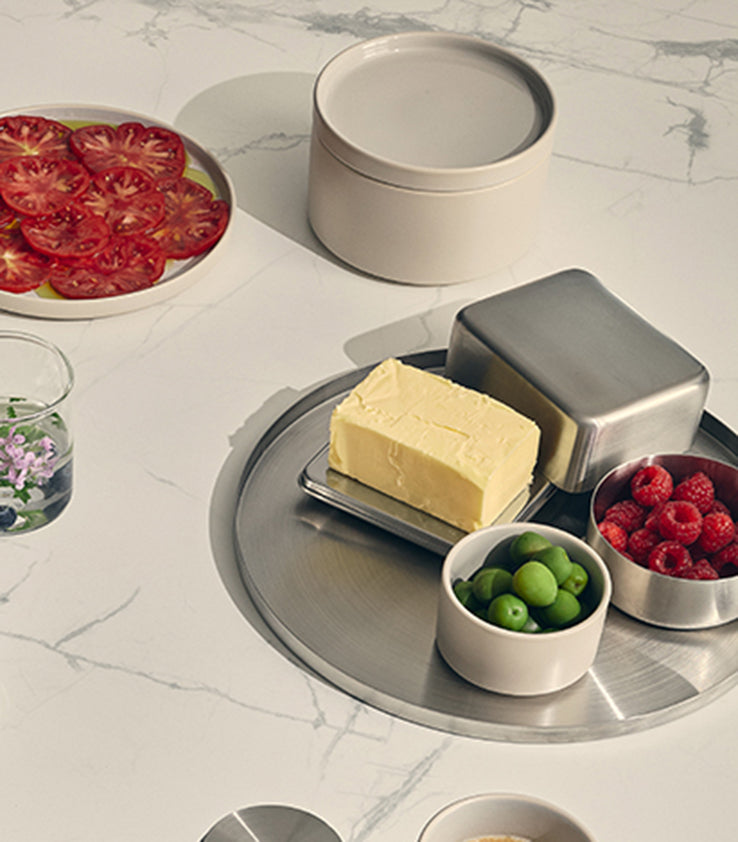 STEEL BUTTER DISH