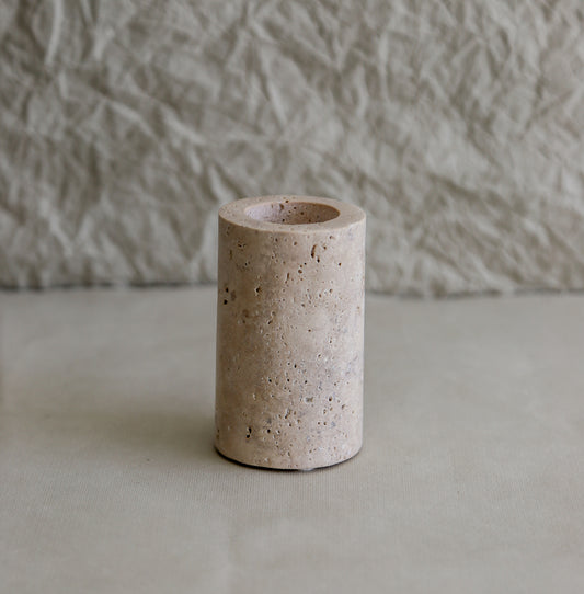 Marble Candle Holder – Travertine
