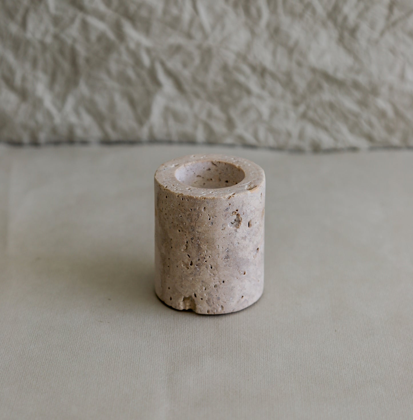 Marble Candle Holder – Travertine