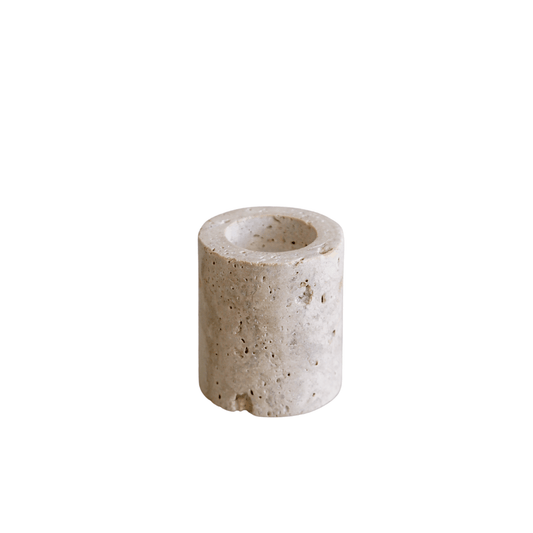 Marble Candle Holder – Travertine